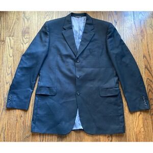 Jack Victor Blazer Mens Size 44L 100% Cashmere Black Three Button Vitalewood